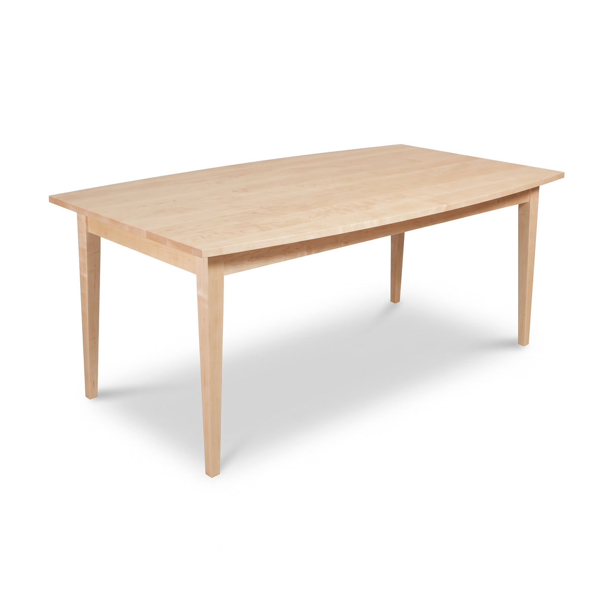 Classic Shaker Solid Boat Top Table by Lyndon Furniture, crafted from solid hardwood with four straight legs, displayed prominently.