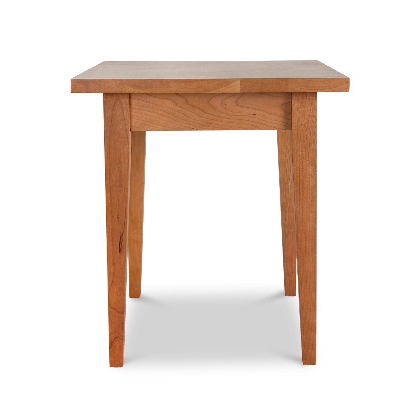 Classic Shaker End Table by Lyndon Furniture crafted from solid wood with four straight legs, showcasing timeless craftsmanship and elegant simplicity.