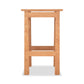 Maple Corner Woodworks Contemporary Asian stool, handcrafted from solid natural wood, on a white background.