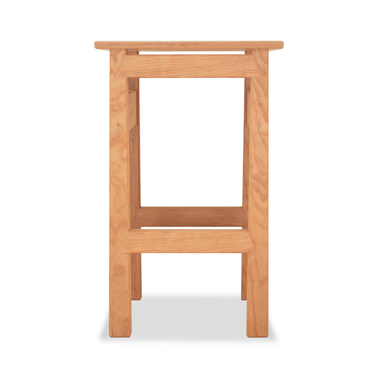 Contemporary Asian Stool by Maple Corner Woodworks with a handcrafted solid wood rectangular design.