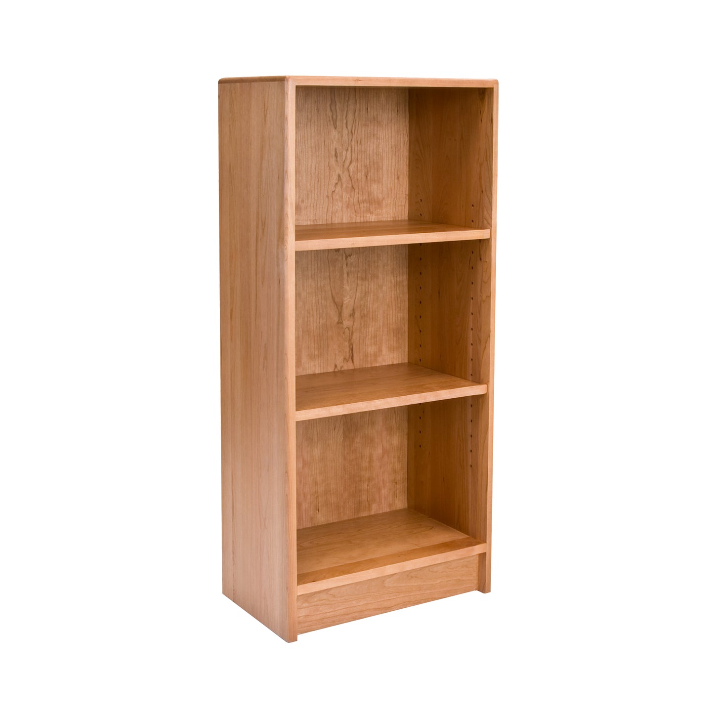 Lyndon Furniture Contemporary Bookcase featuring three open wooden shelves with a sleek, minimalist design.