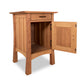 Contemporary Craftsman 1-Drawer Nightstand with Door from Vermont Furniture Designs, isolated on a white background.