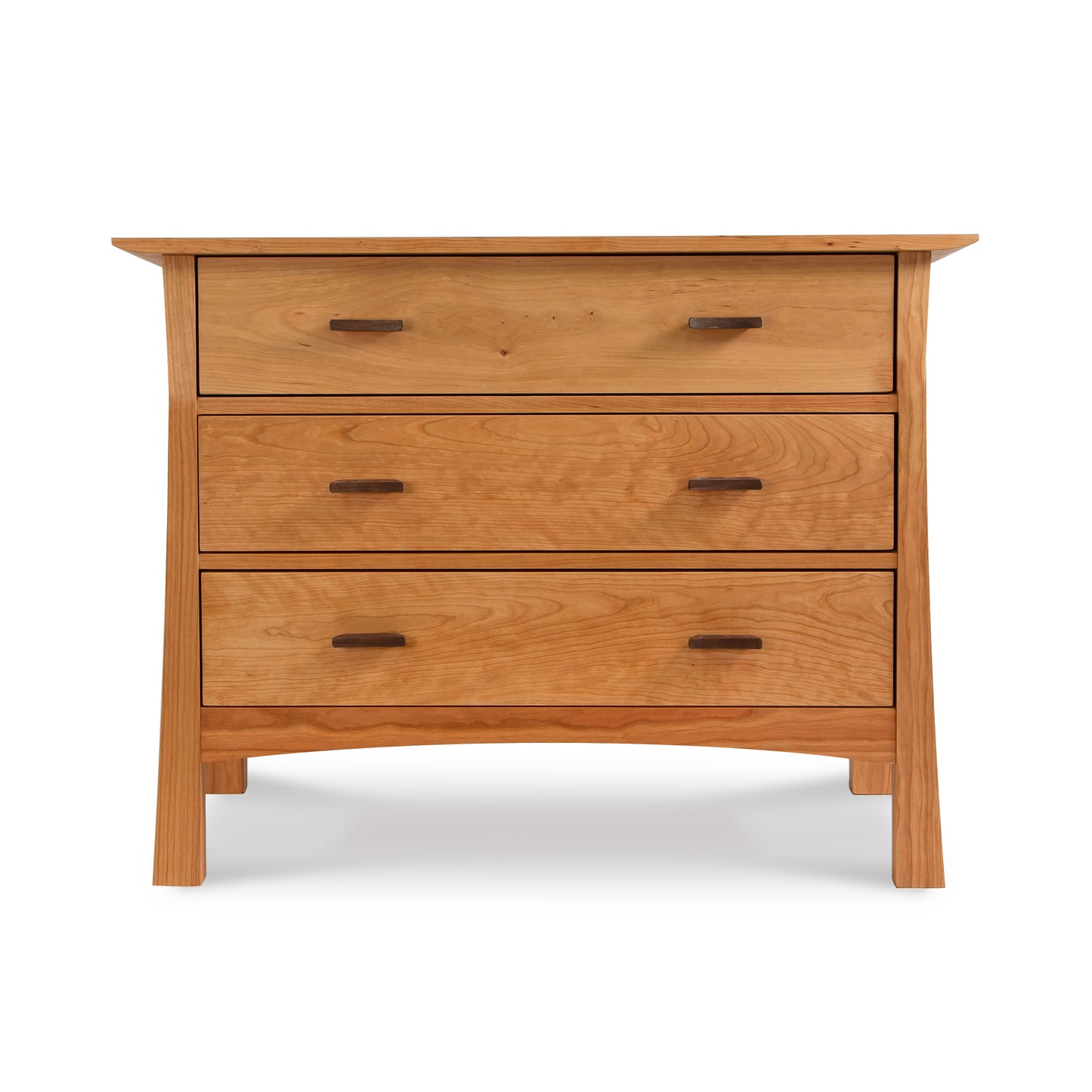 Vermont Furniture Designs Contemporary Craftsman 3-Drawer Chest in solid hardwood with simple handles and a clean white finish.