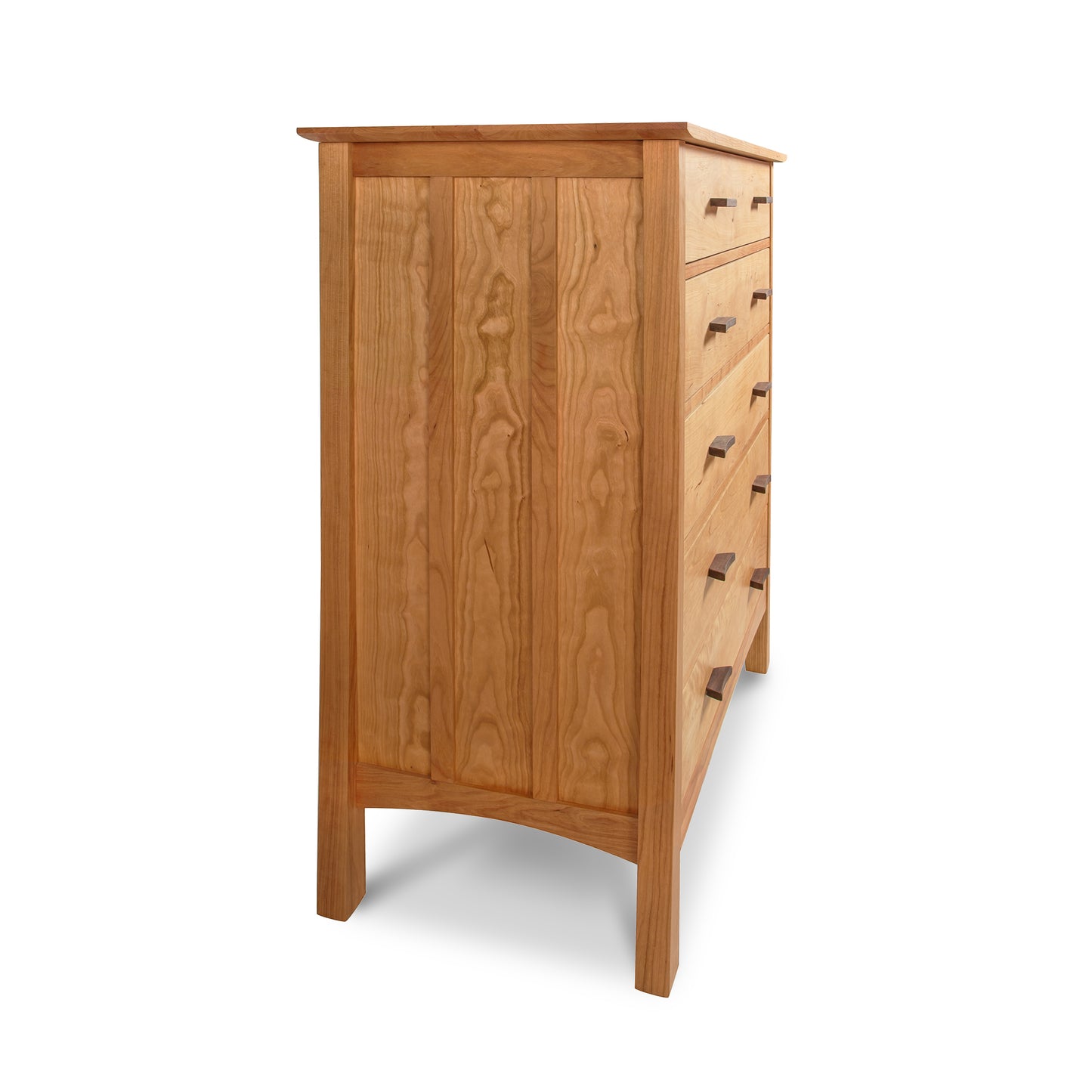 Contemporary Craftsman 5-Drawer Chest by Vermont Furniture Designs, crafted from solid hardwood with an eco-friendly oil finish.