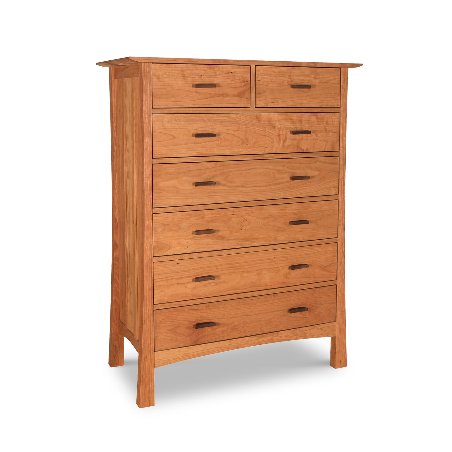 Contemporary Craftsman 7-drawer chest crafted from solid hardwood with eco-friendly finish, showcasing American-made quality and clean, modern lines.