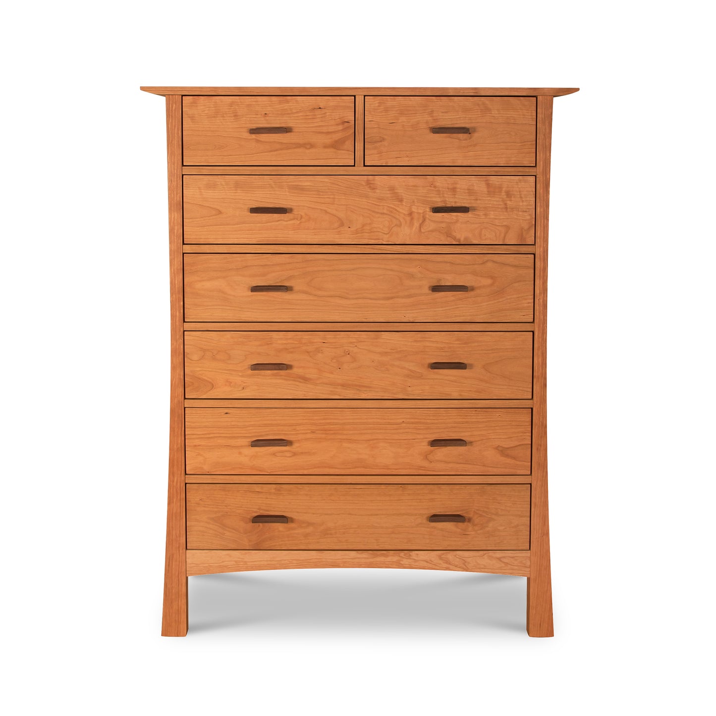 Contemporary Craftsman 7-Drawer Chest by Vermont Furniture Designs, crafted from solid cherry wood with minimalist handles and clean lines.