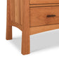 Close-up of a Vermont Furniture Designs Contemporary Craftsman 7-Drawer Chest, showcasing its grain pattern and Arts and Crafts styling.
