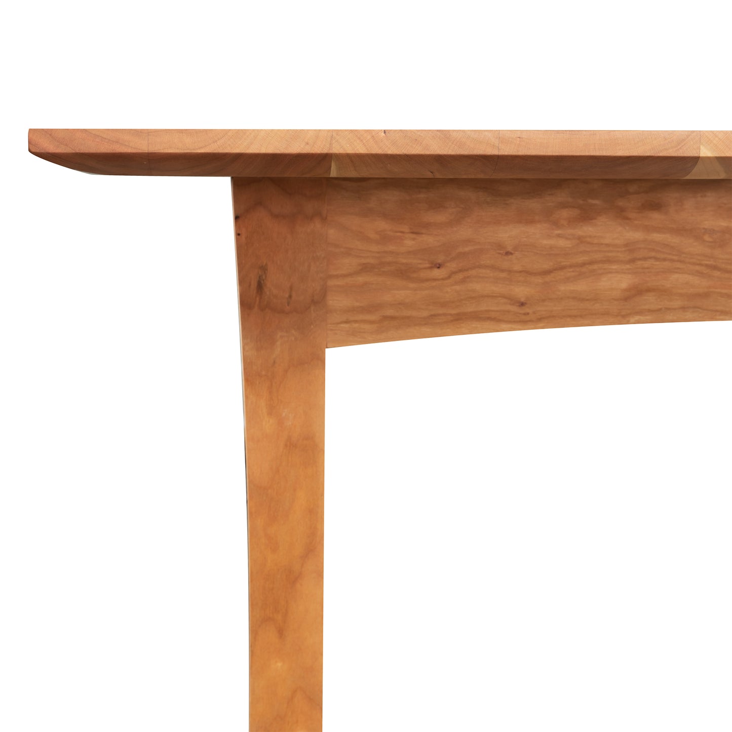 Contemporary Craftsman Extension Dining Table by Vermont Furniture Designs, showing detailed wood grain and expertly crafted smooth finish.