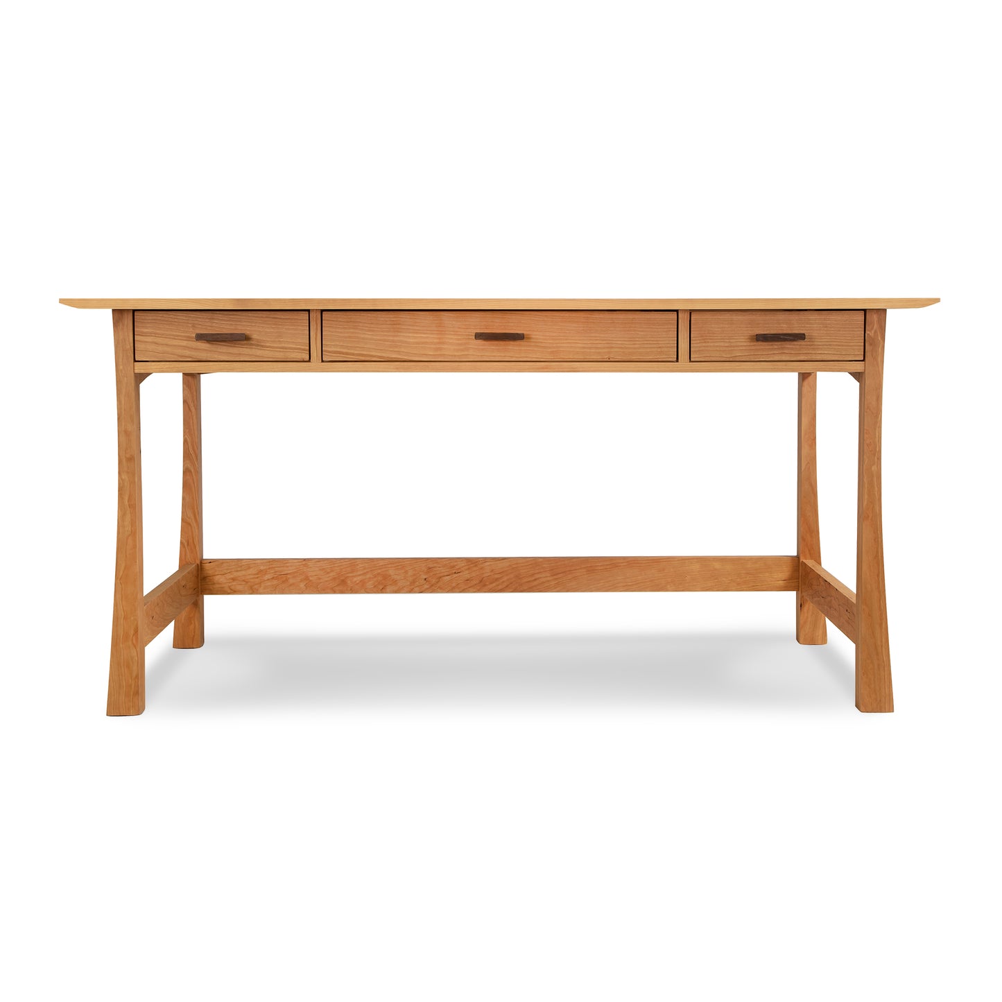 A Vermont Furniture Designs Contemporary Craftsman Library Desk with two drawers.