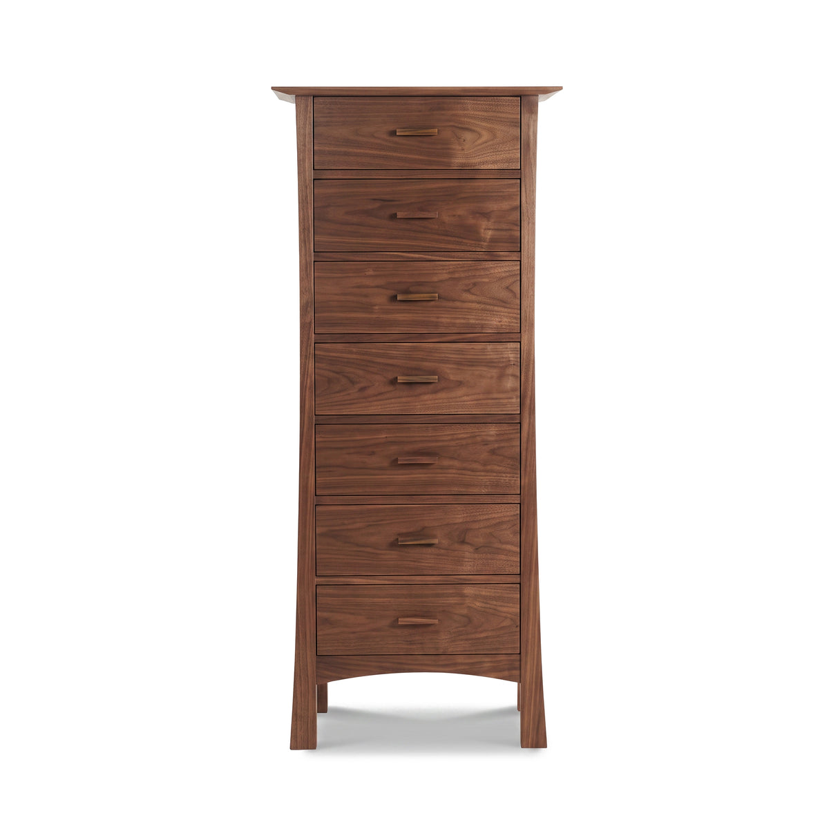 Contemporary Craftsman 7-Drawer Lingerie Chest by Vermont Furniture Designs, crafted in solid cherry, showcasing fine American craftsmanship.