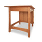 Vermont Furniture Designs Contemporary Craftsman Study Desk with a single drawer, featuring tapered legs and an eco-friendly finish, positioned against a white background.