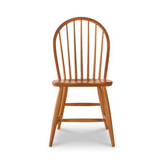 Lyndon Furniture Contemporary Windsor Side Chair with a curved back and vertical slats, handcrafted in Vermont from solid wood.