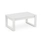 A plain white rectangular POLYWOOD EDGE Coffee Table with a flat top and simple leg design, isolated on a white background.