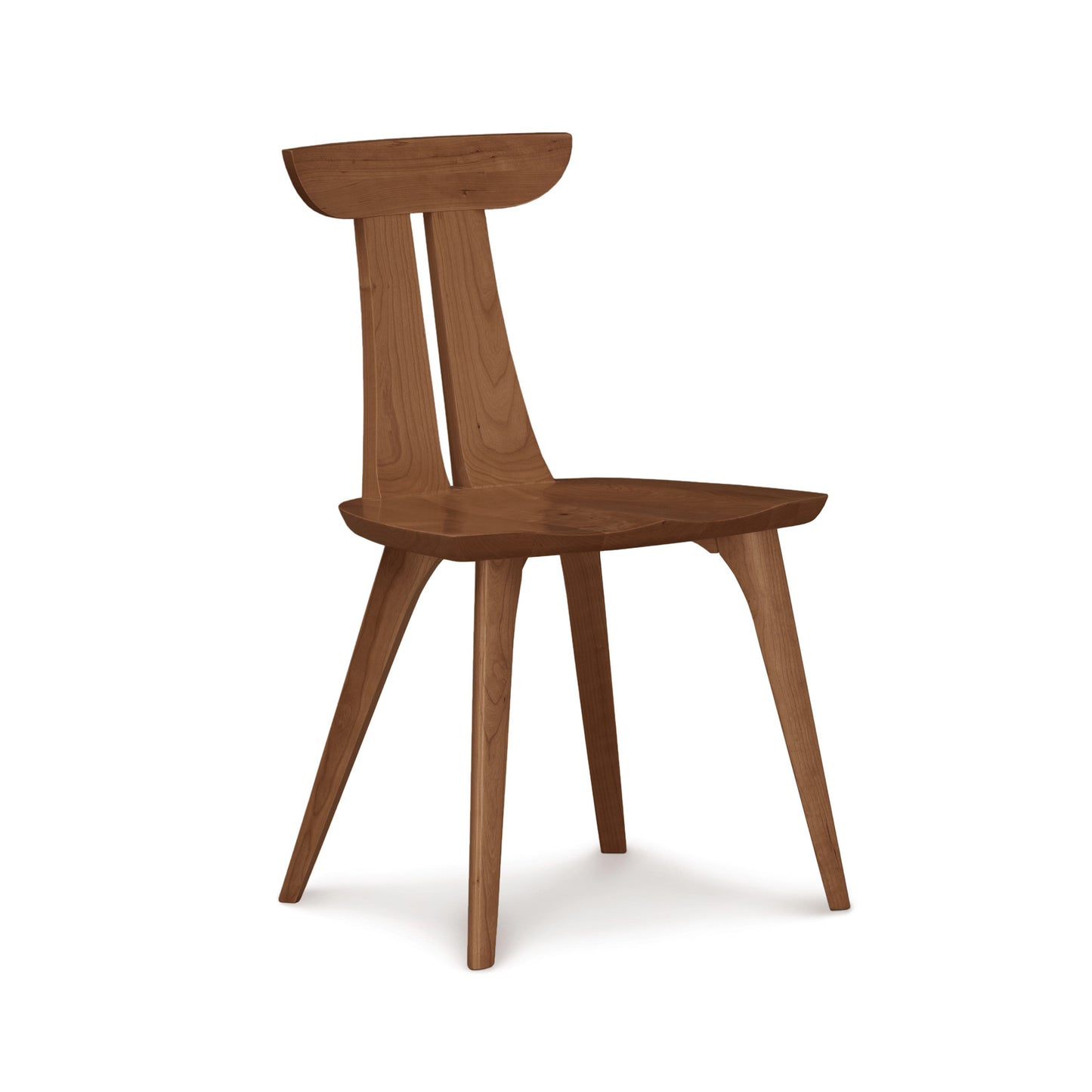 Estelle Chair by Copeland Furniture, crafted from American hardwoods with a minimalist design, features a flat seat and broad backrest.