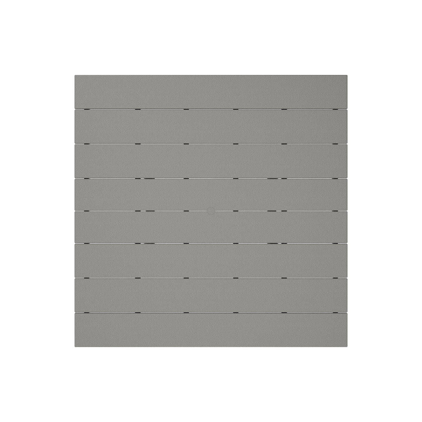 A grid made up of multiple horizontal gray bars connected by small dots, creating an organized pattern on a POLYWOOD® Farmhouse Trestle 59" Dining Table background.