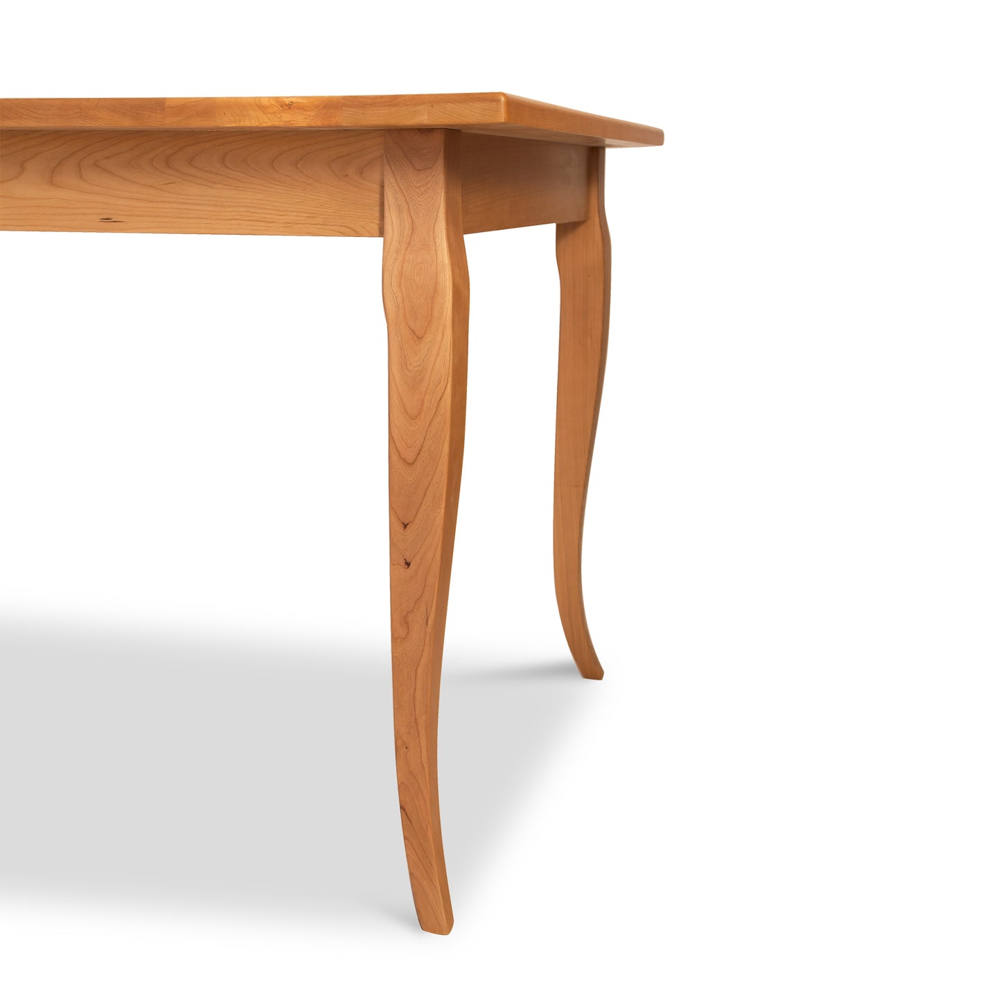 Lyndon Furniture French Country Extension Dining Table, handcrafted in Vermont from sustainable hardwood, showcasing elegant design and fine craftsmanship.