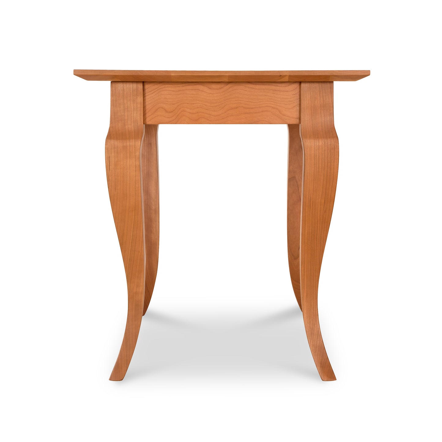 Lyndon Furniture French Country End Table with rectangular top and elegant curved legs in a classic solid wood design.
