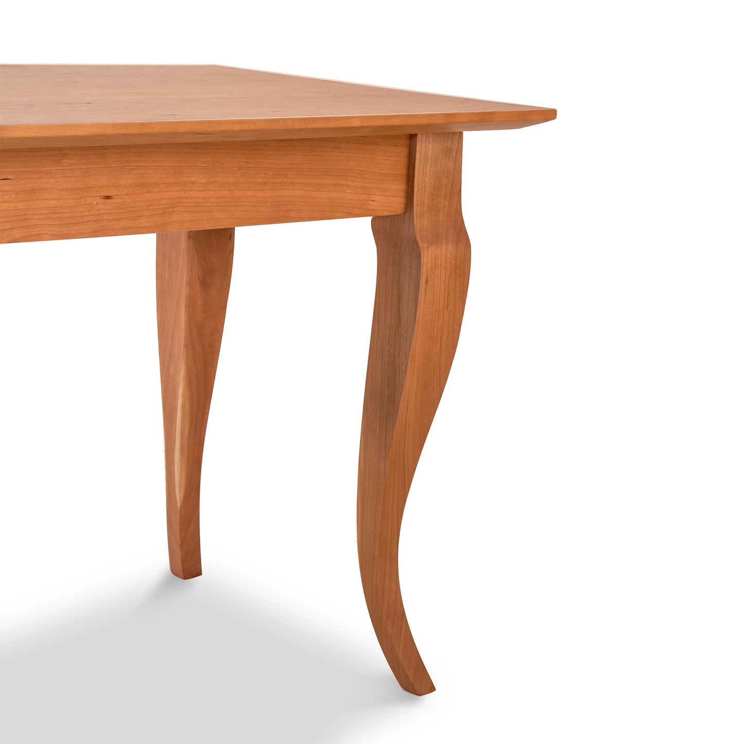 Lyndon Furniture French Country End Table with solid wood construction, rectangular top, and elegant curved legs.