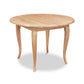 An eco-friendly French Country Round Solid Top Table with Lyndon Furniture legs.