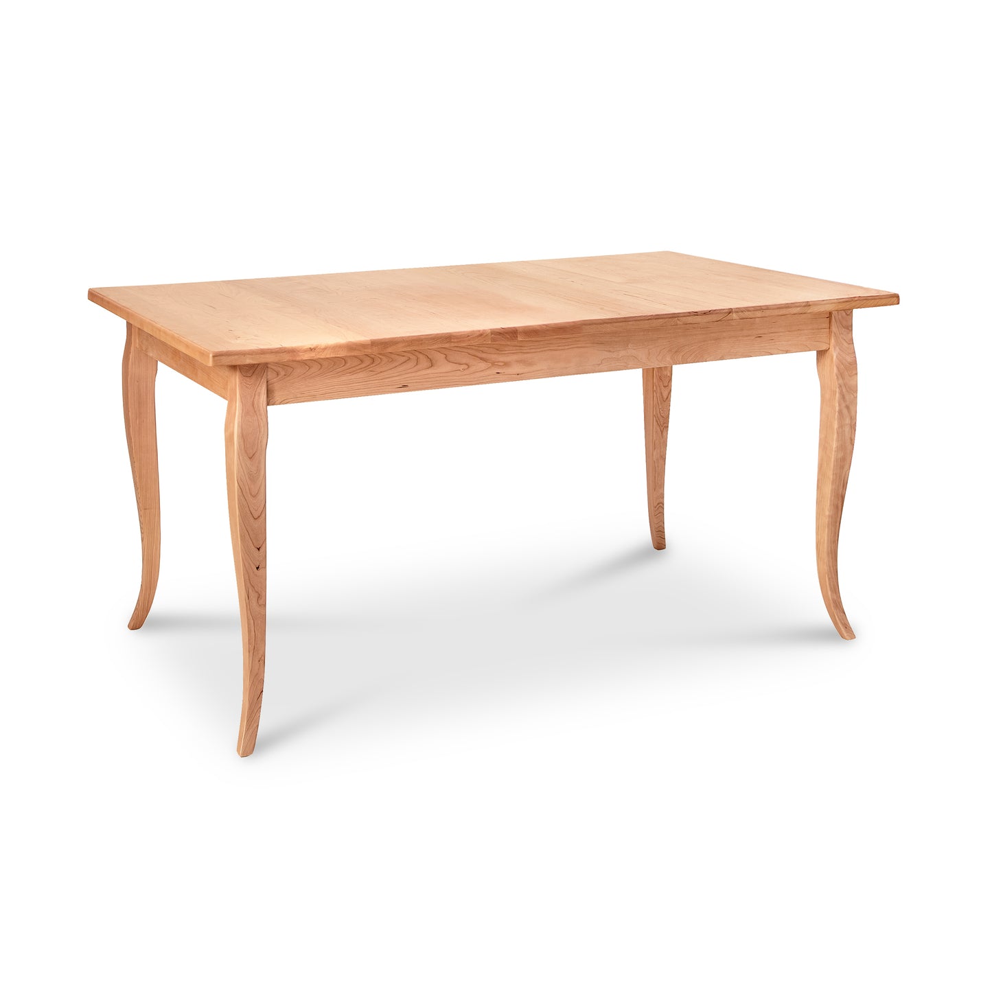 Lyndon Furniture French Country Solid Top Dining Table with elegant curved legs and solid hardwood construction.