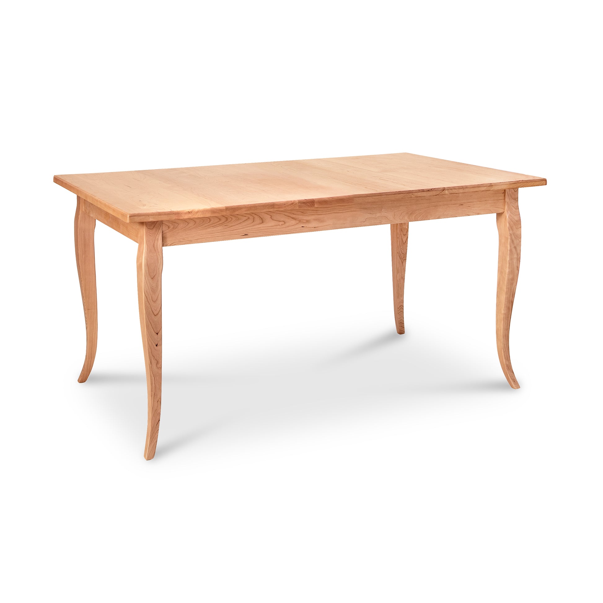 Lyndon Furniture French Country Solid Top Dining Table with elegant curved legs and solid hardwood construction.