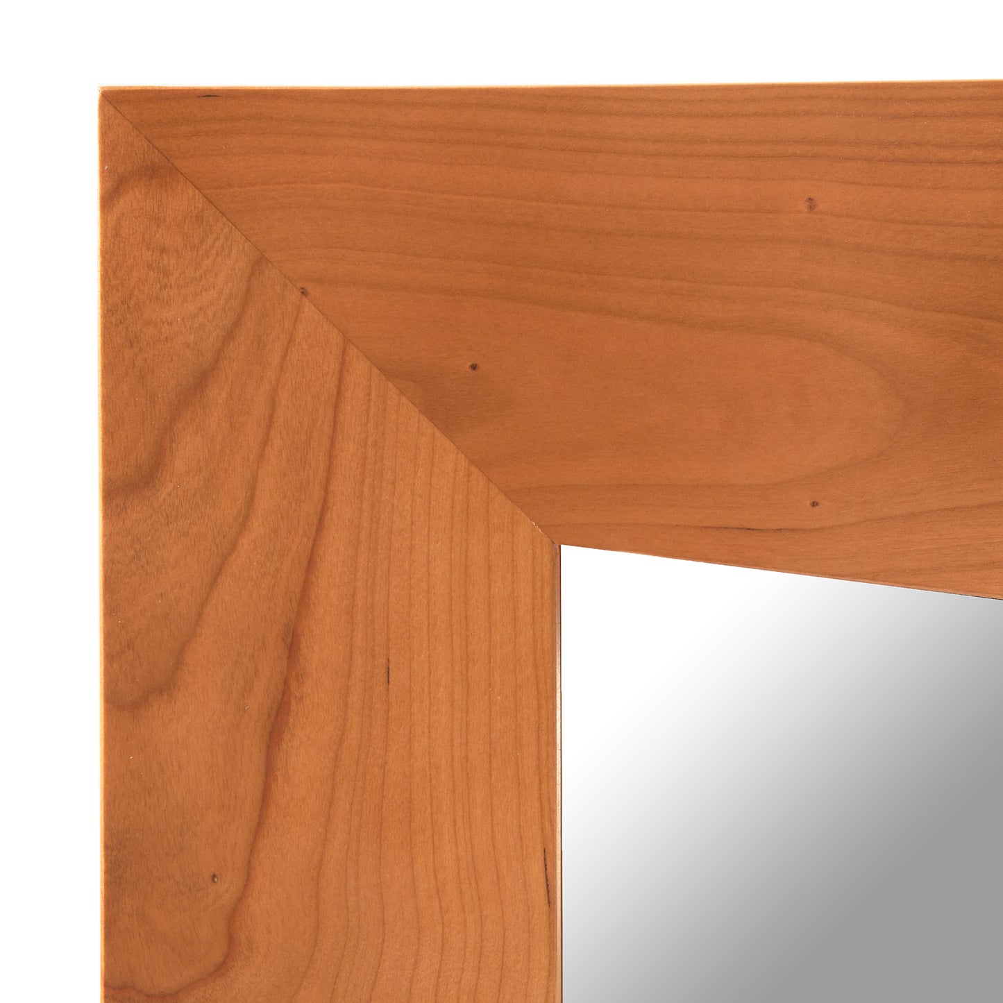 Lyndon Furniture Green Mountain Mirror featuring rich wood grain, precise mitered joints, and traditional New England frame craftsmanship.