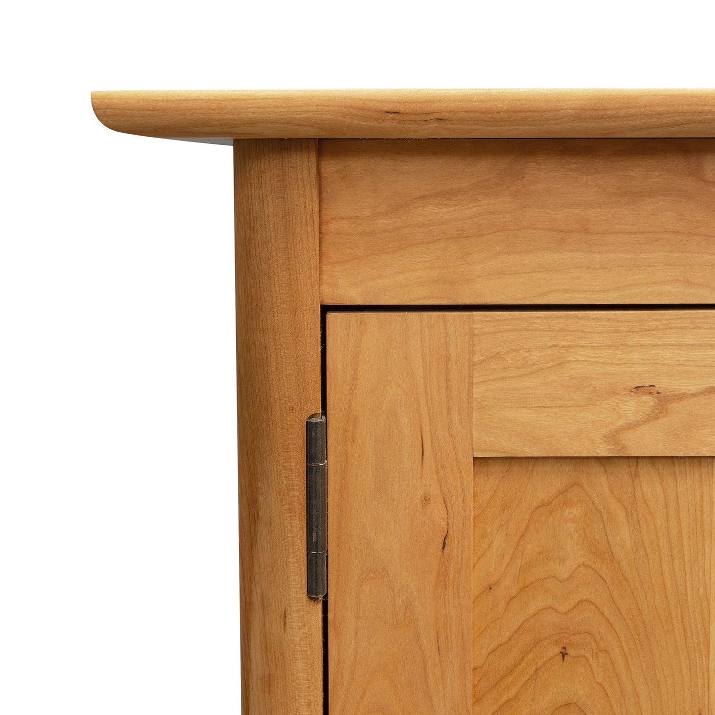 Heartwood Shaker 4-Door Console by Vermont Furniture Designs featuring intricate handcrafted wood grain and sustainable eco-friendly oil finish.