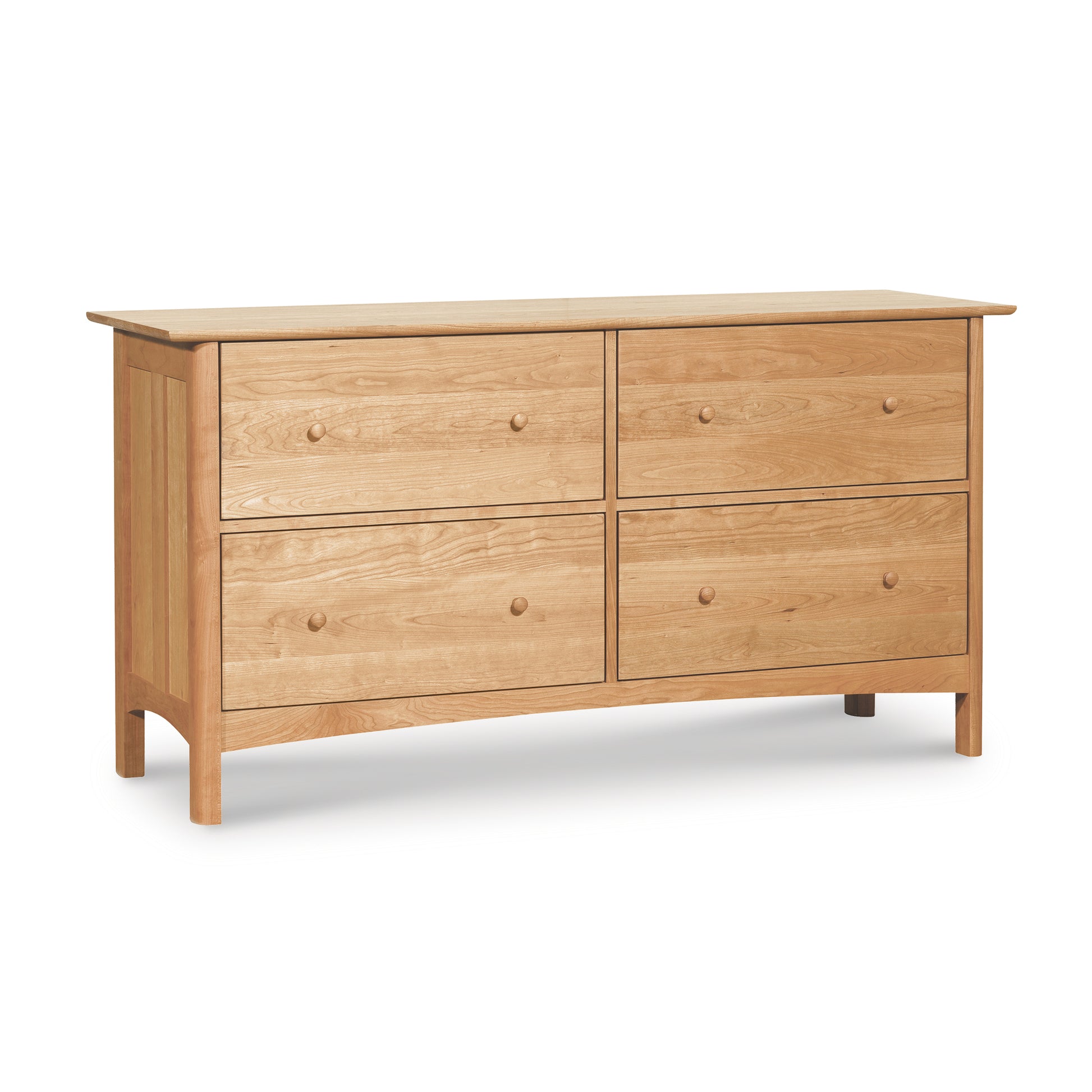 A Heartwood Shaker 4-Drawer Lateral File Cabinet by Vermont Furniture Designs against a white background.