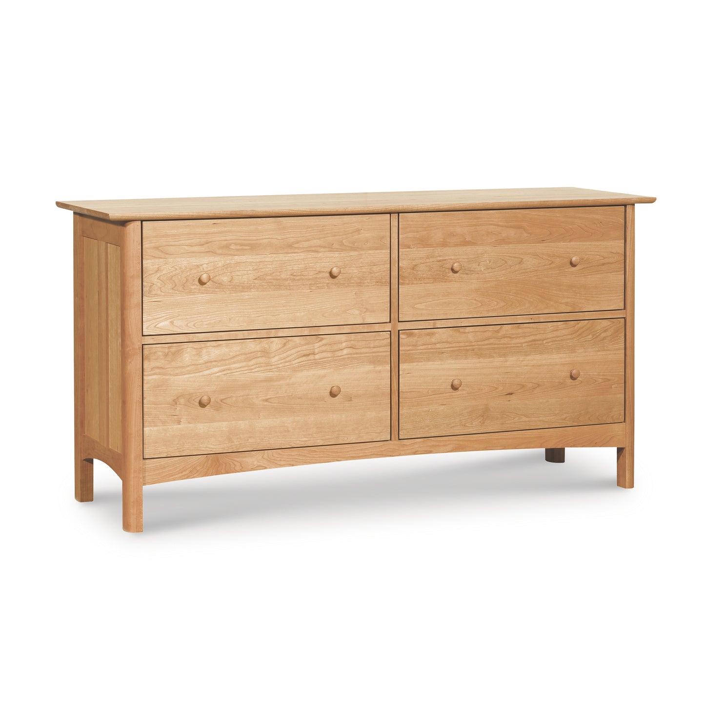 Heartwood Shaker 4-Drawer Lateral File Cabinet by Vermont Furniture Designs, showcasing handcrafted woodwork and elegant Shaker styling.