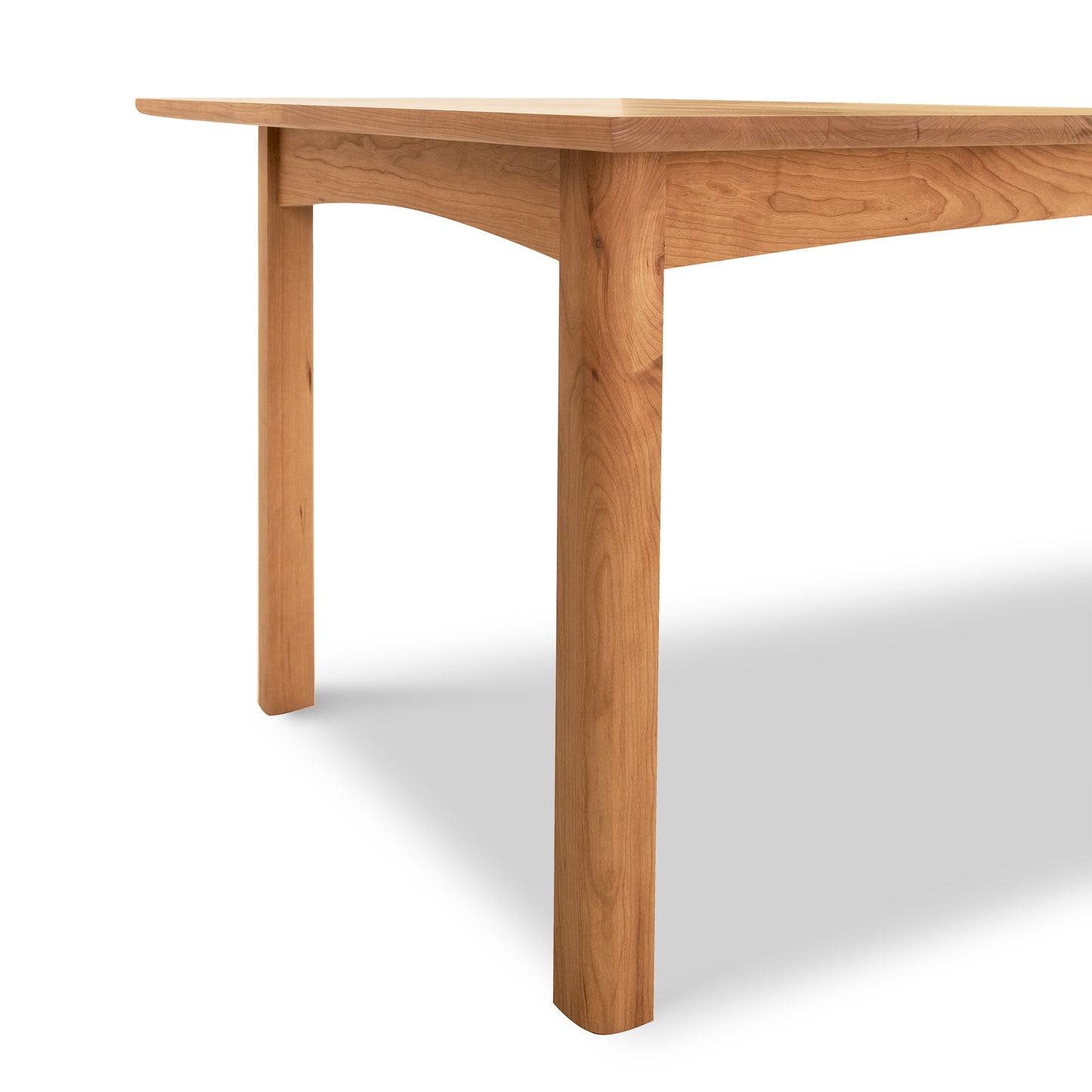 Heartwood Shaker Extension Dining Table with eco-friendly oil finish, expertly crafted from solid wood by Vermont Furniture Designs.