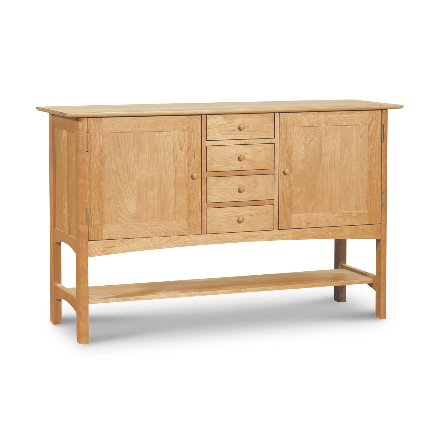 Heartwood Shaker Huntboard by Vermont Furniture Designs, a light wood, eco-friendly sideboard with classic shaker detailing.
