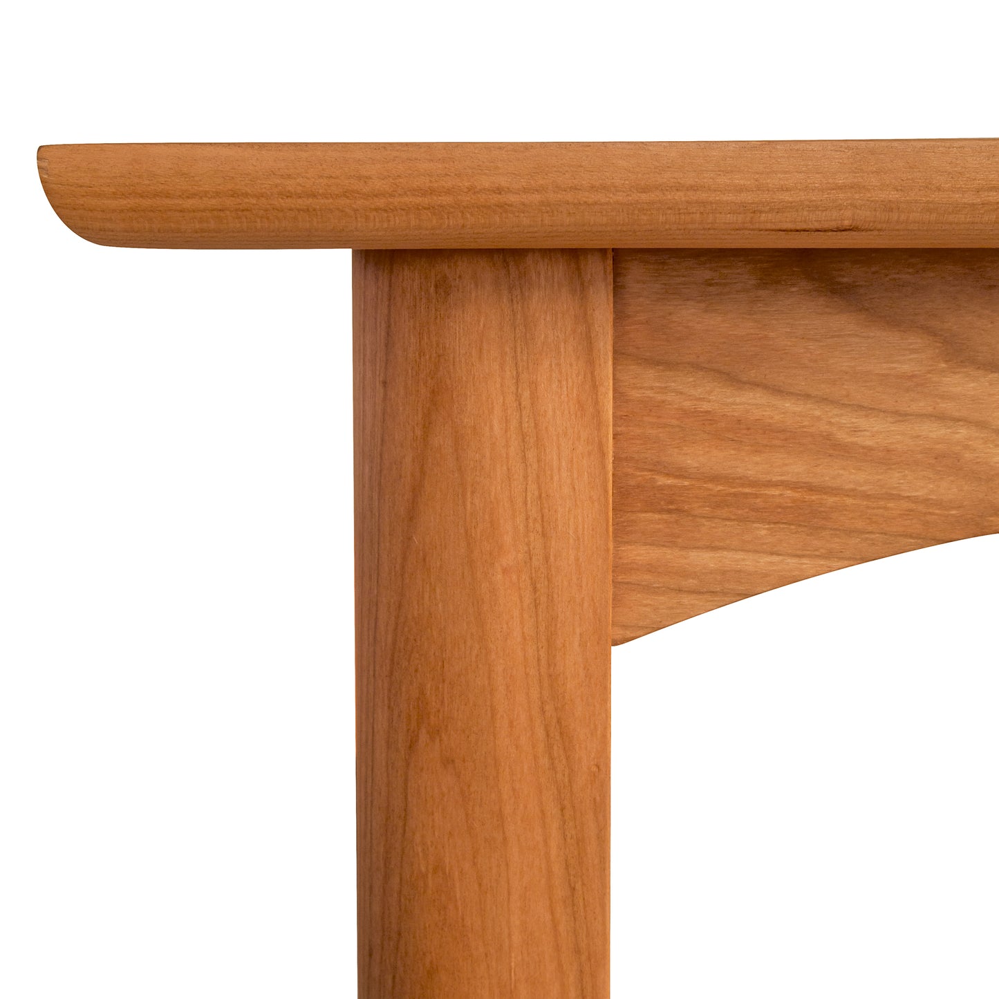 Heartwood Shaker End Table by Vermont Furniture Designs featuring smooth edges and rich natural wood grain craftsmanship.