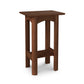 A Heartwood Shaker End Table by Vermont Furniture Designs isolated on a white background.