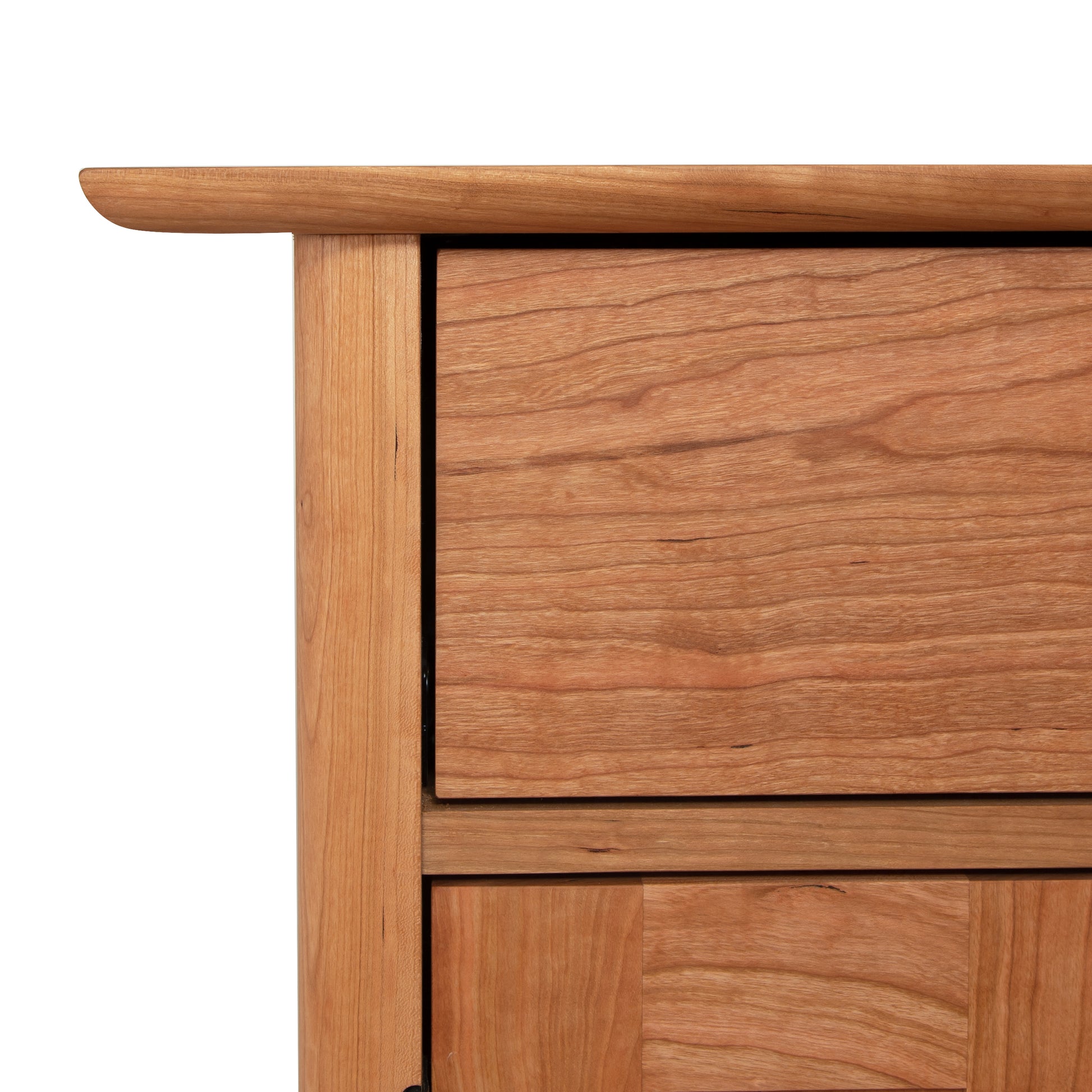 Heartwood Shaker Short Storage Chest by Vermont Furniture Designs featuring two wood-grain drawers with fine craftsmanship and smooth finish.