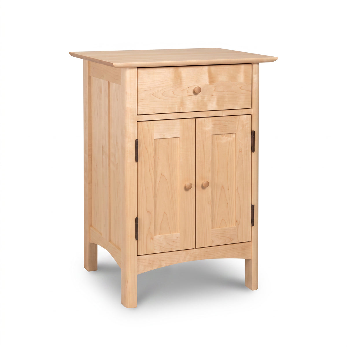 Heartwood Shaker Short Storage Chest by Vermont Furniture Designs featuring 1 drawer and 2 doors, handcrafted in solid wood.
