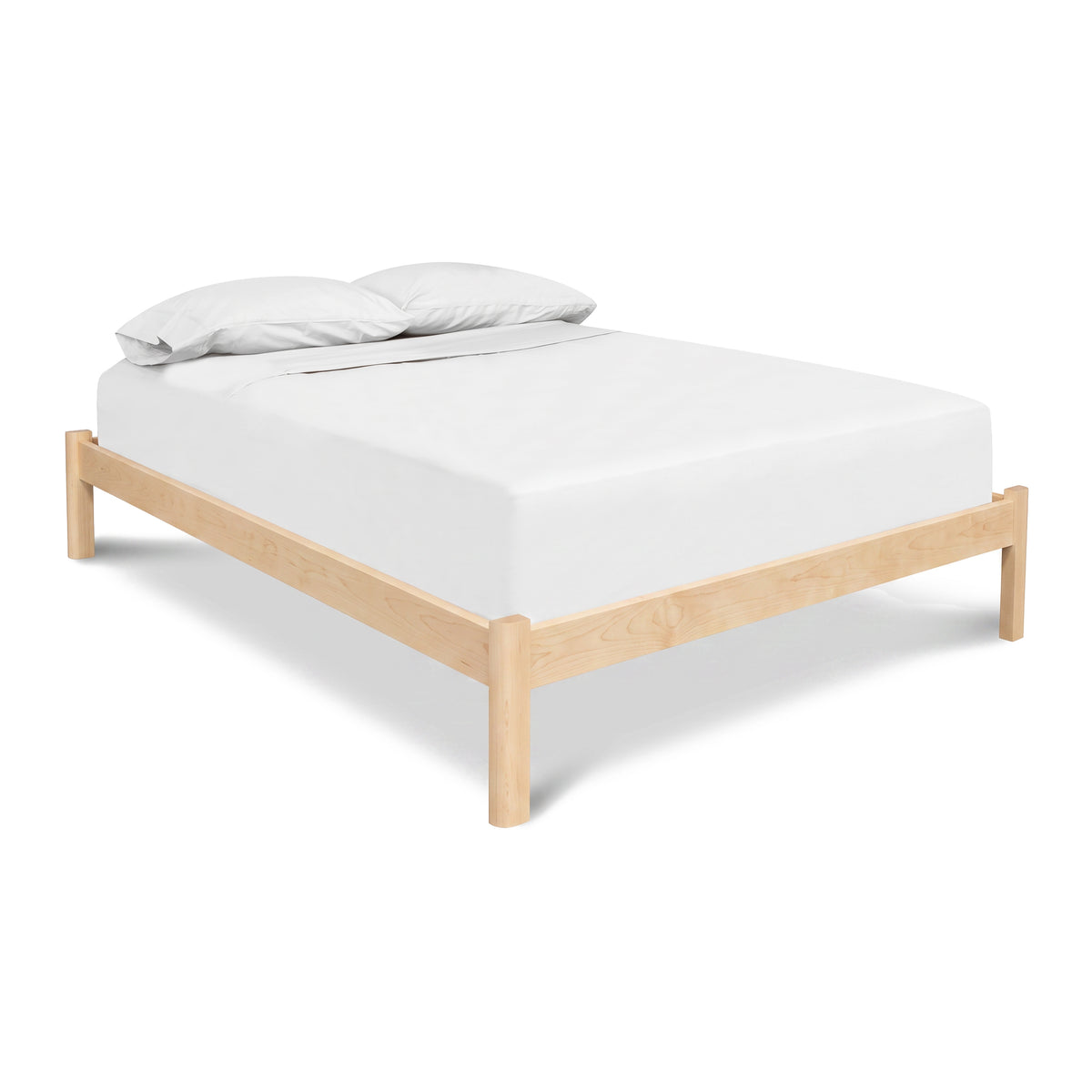 Heartwood Shaker Studio-Style Platform Bed by Vermont Furniture Designs, a handcrafted, minimalist hardwood bed with clean lines and timeless design.