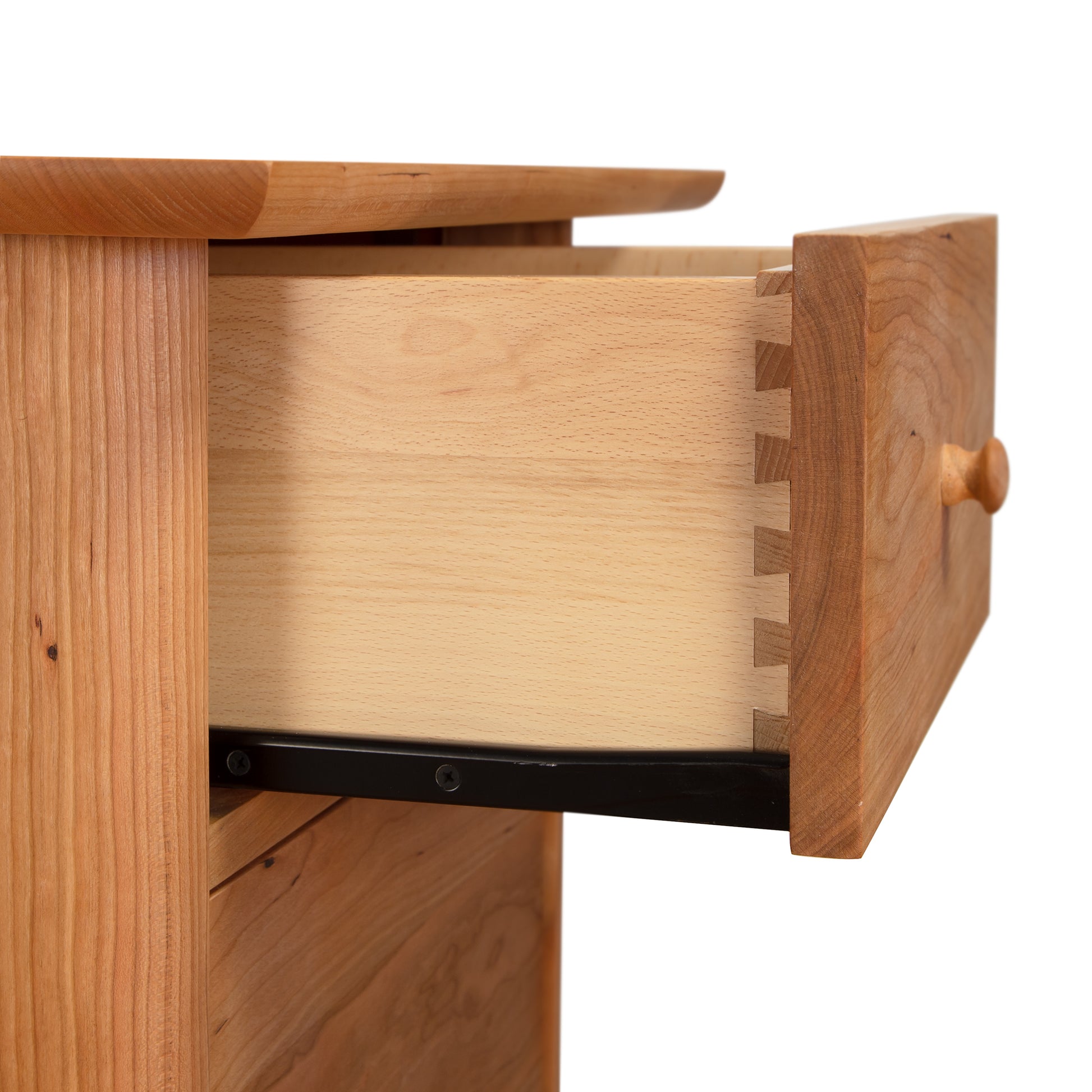 Heartwood Shaker Vertical File Cabinet by Vermont Furniture Designs featuring a hardwood drawer with exposed dovetail joinery.