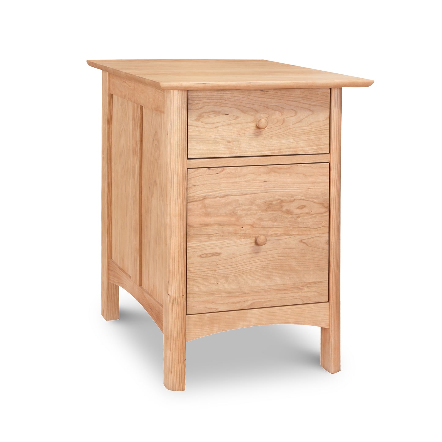 Heartwood Shaker Vertical File Cabinet handcrafted from premium hardwoods, featuring classic Shaker design and expert woodworking details.