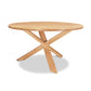 A Lyndon Furniture Junction Solid Top Table with cross legs, boasting a natural finish.