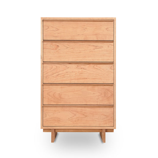 Kipling 5-Drawer Chest in natural wood finish by Vermont Furniture Designs.