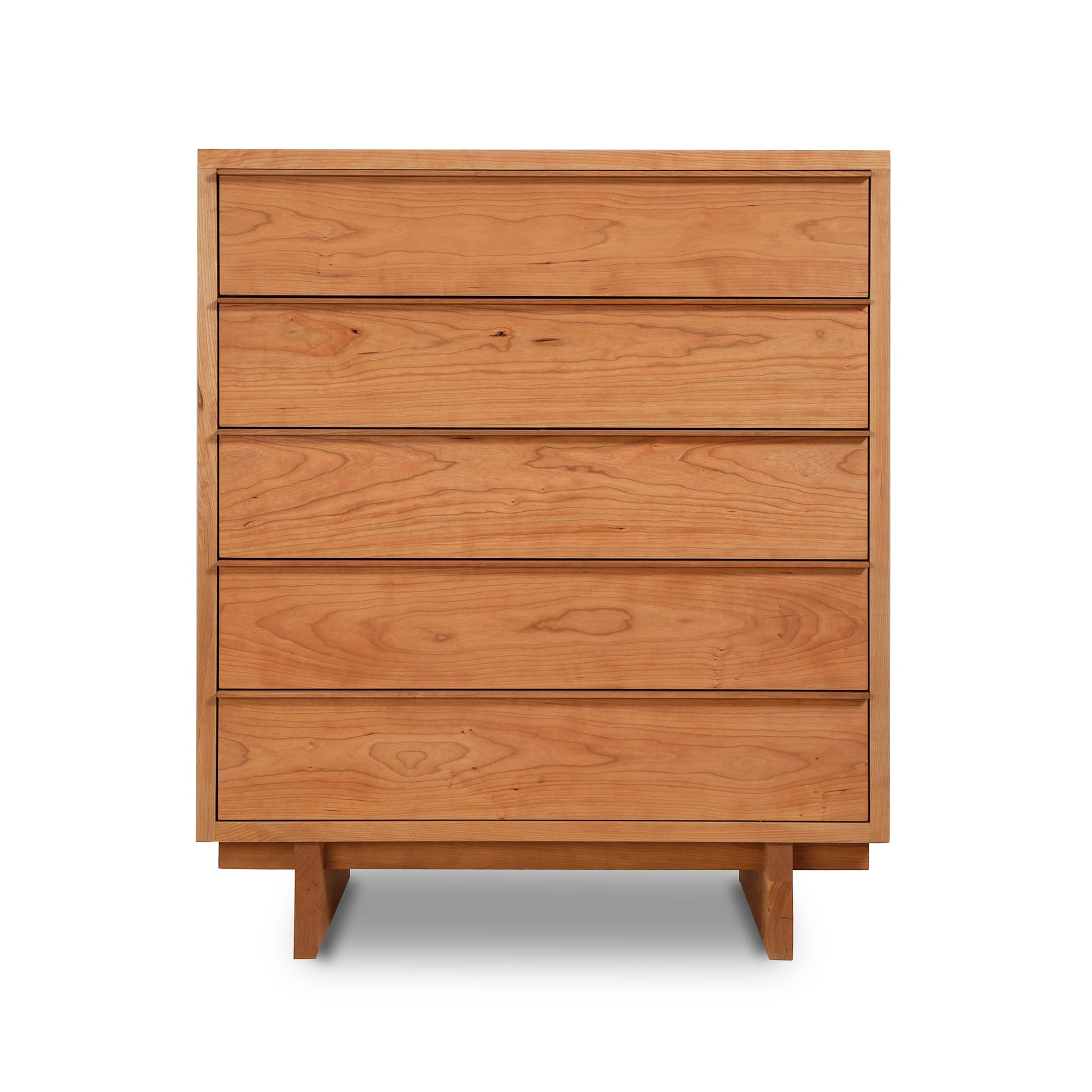 Kipling 5-Drawer Wide Chest by Vermont Furniture Designs, handcrafted hardwood dresser with sleek, minimalist appeal.