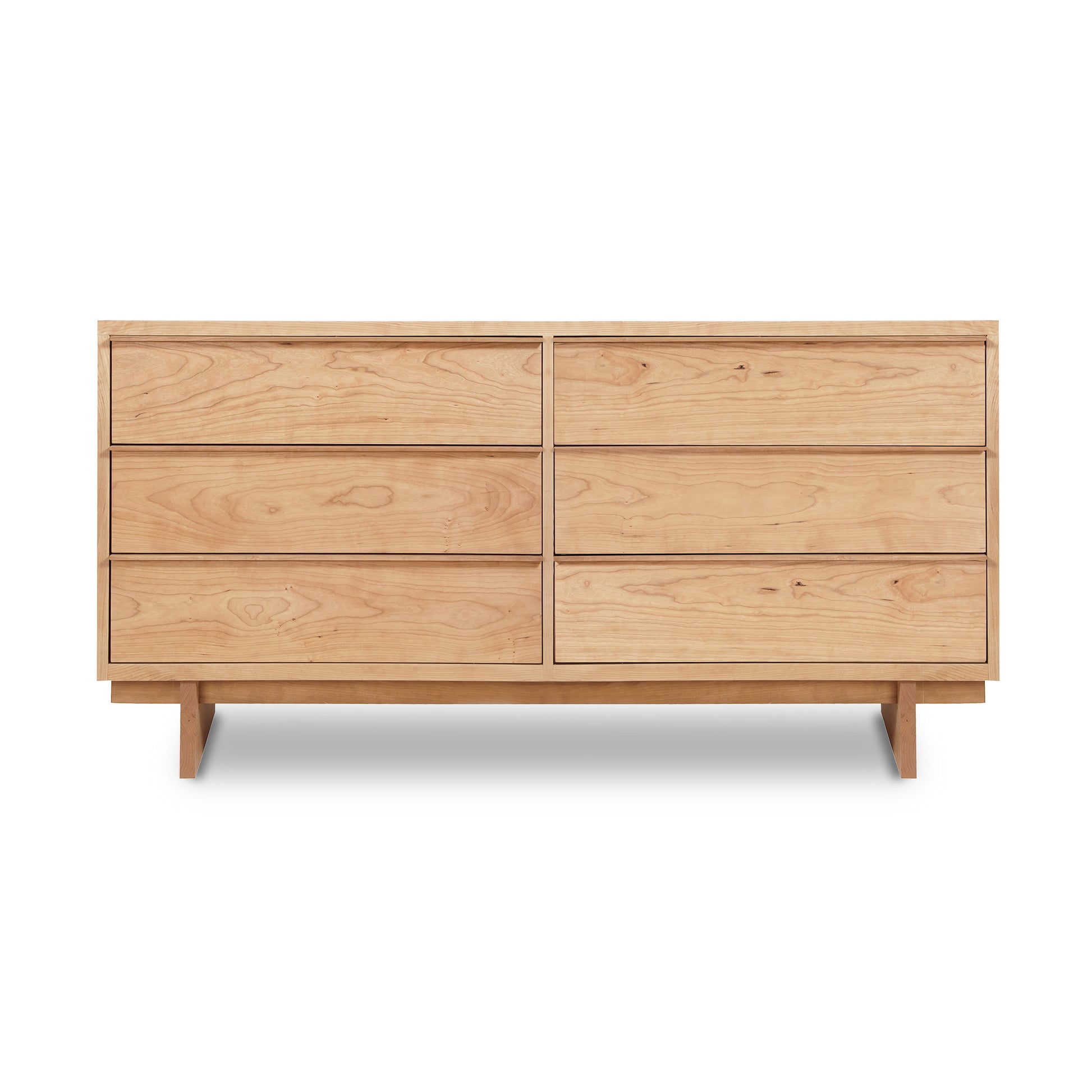 Townsend Kipling Asymmetrical 6-Drawer Dresser by Vermont Furniture Designs featuring modern, handcrafted American wood construction and sleek storage drawers.
