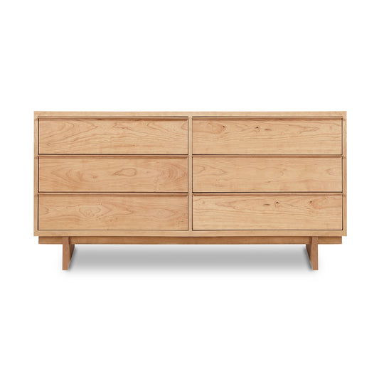 Townsend Kipling Asymmetrical 6-Drawer Dresser by Vermont Furniture Designs featuring modern, handcrafted American wood construction and sleek storage drawers.