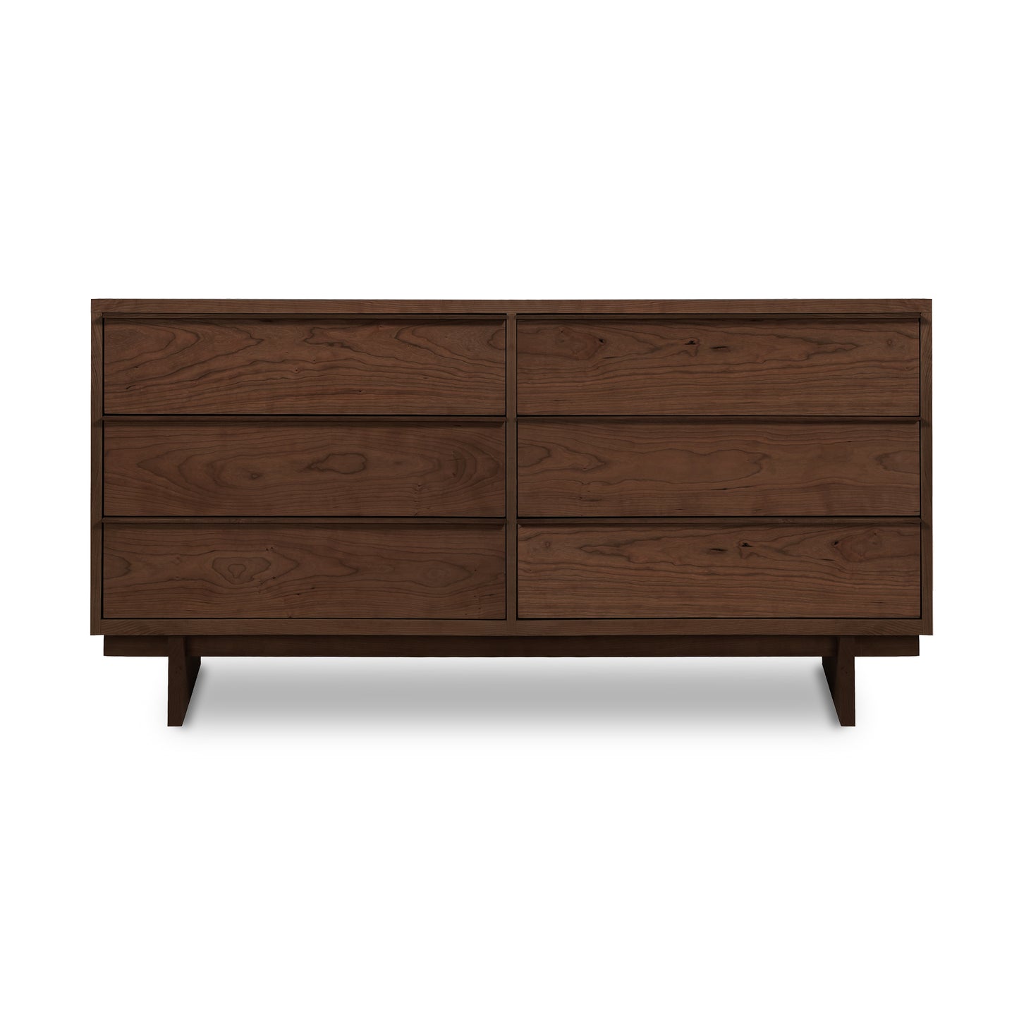 Vermont Furniture Designs Kipling Asymmetrical 6-Drawer Dresser featuring sleek, modern lines and handcrafted American hardwood construction.
