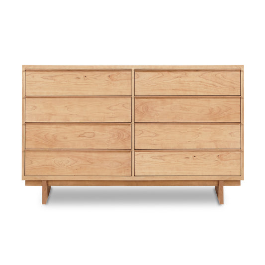 Minimalist Vermont Furniture Designs Kipling Dresser with 8 solid wood drawers and light natural cherry finish.