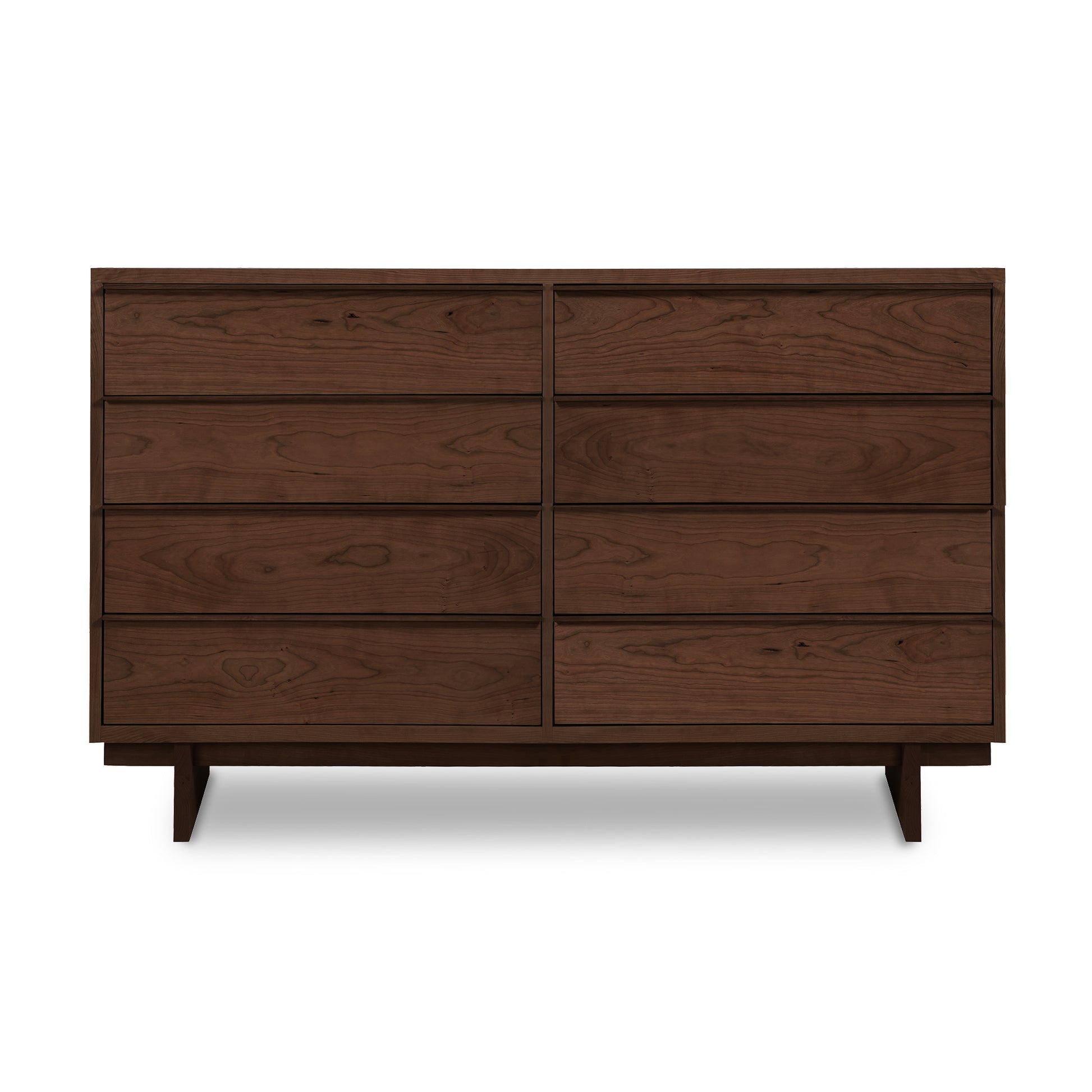 Kipling 8-Drawer Dresser in solid wood, natural cherry finish, minimalist design by Vermont Furniture Designs.