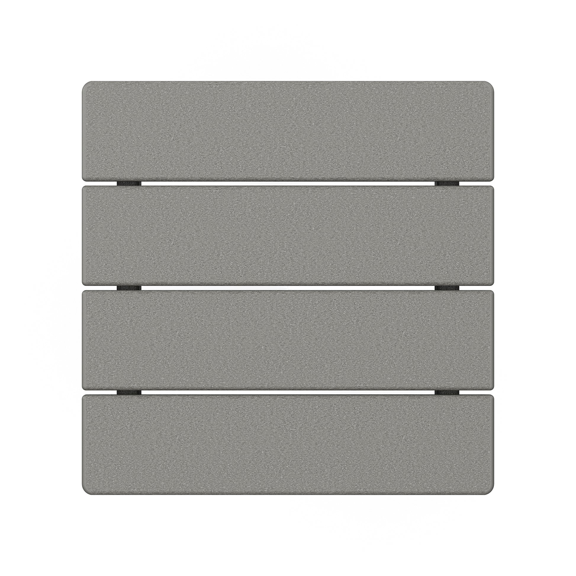Four rectangular grey textured POLYWOOD Lakeside 18" End Table wall panels arranged vertically with visible seams and slight shadows at their edges.