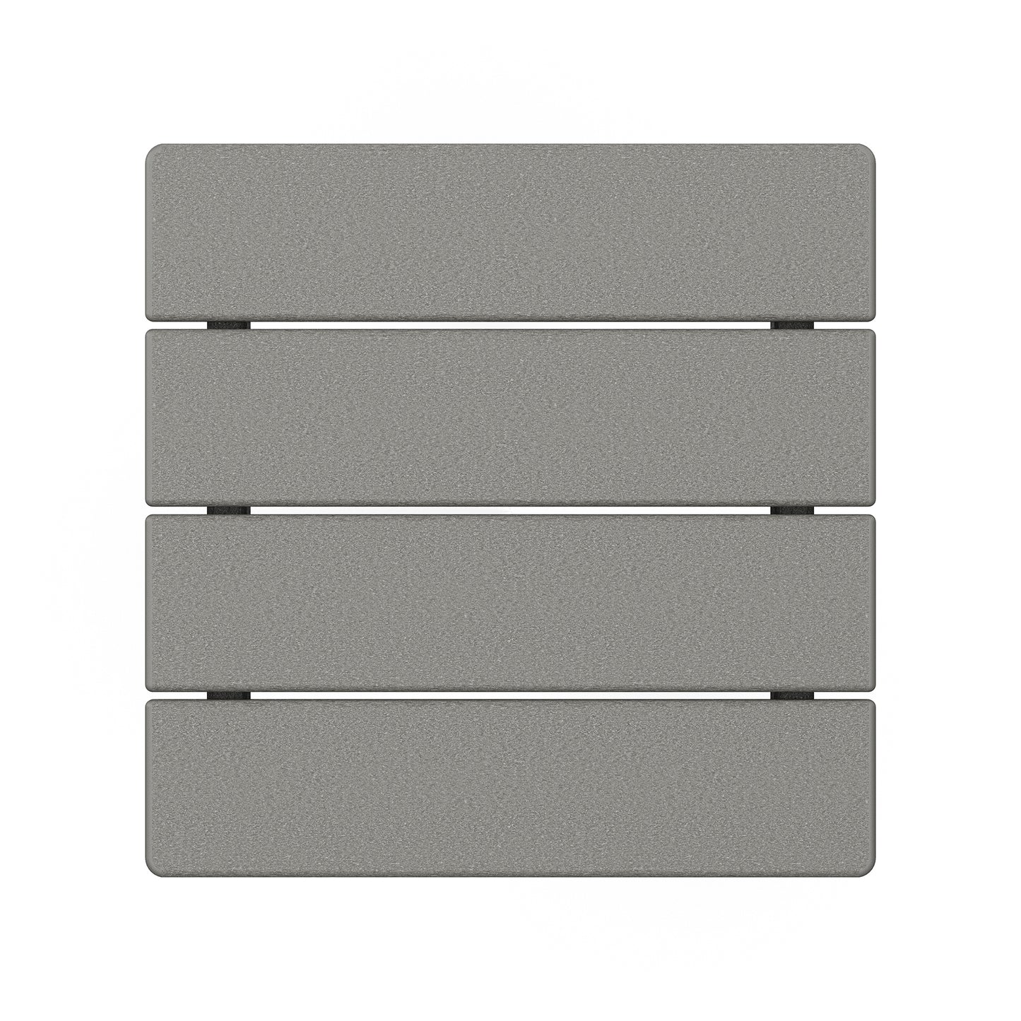 Gray POLYWOOD Lakeside 18" End Table featuring three horizontal rectangular panels with minimal spacing.