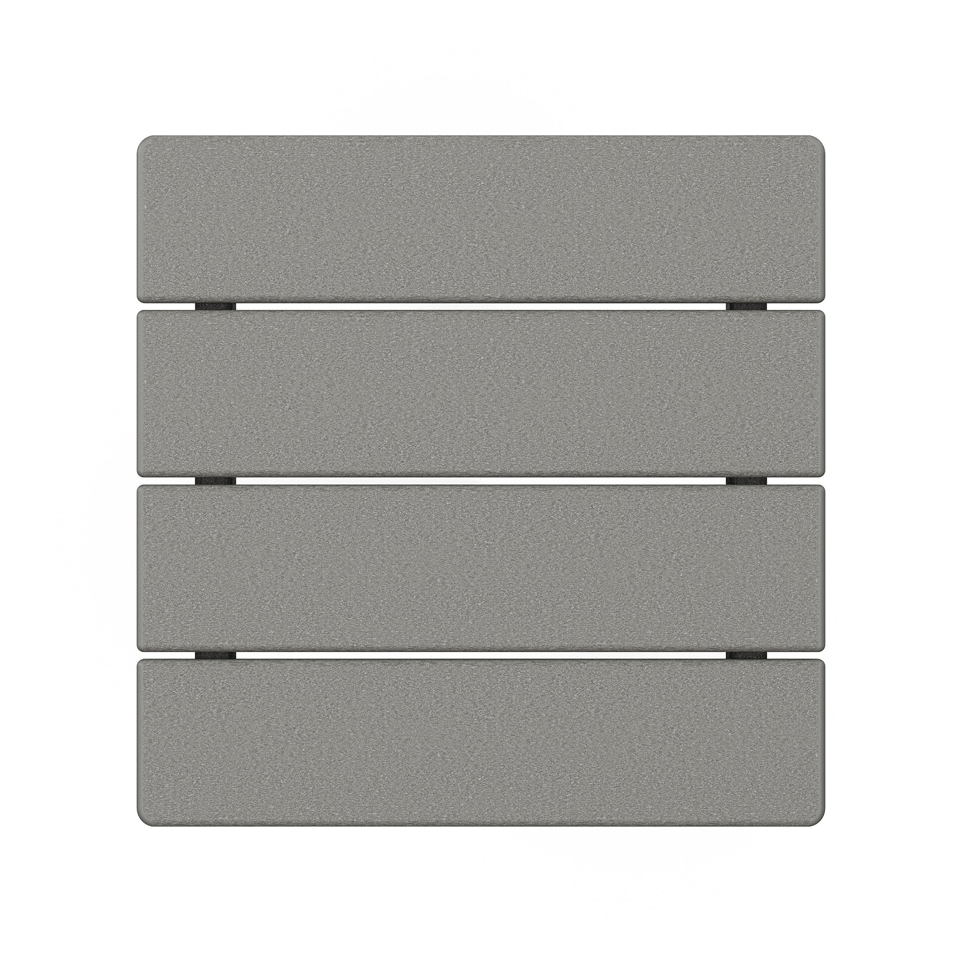 Gray POLYWOOD Lakeside 18" End Table featuring three horizontal rectangular panels with minimal spacing.