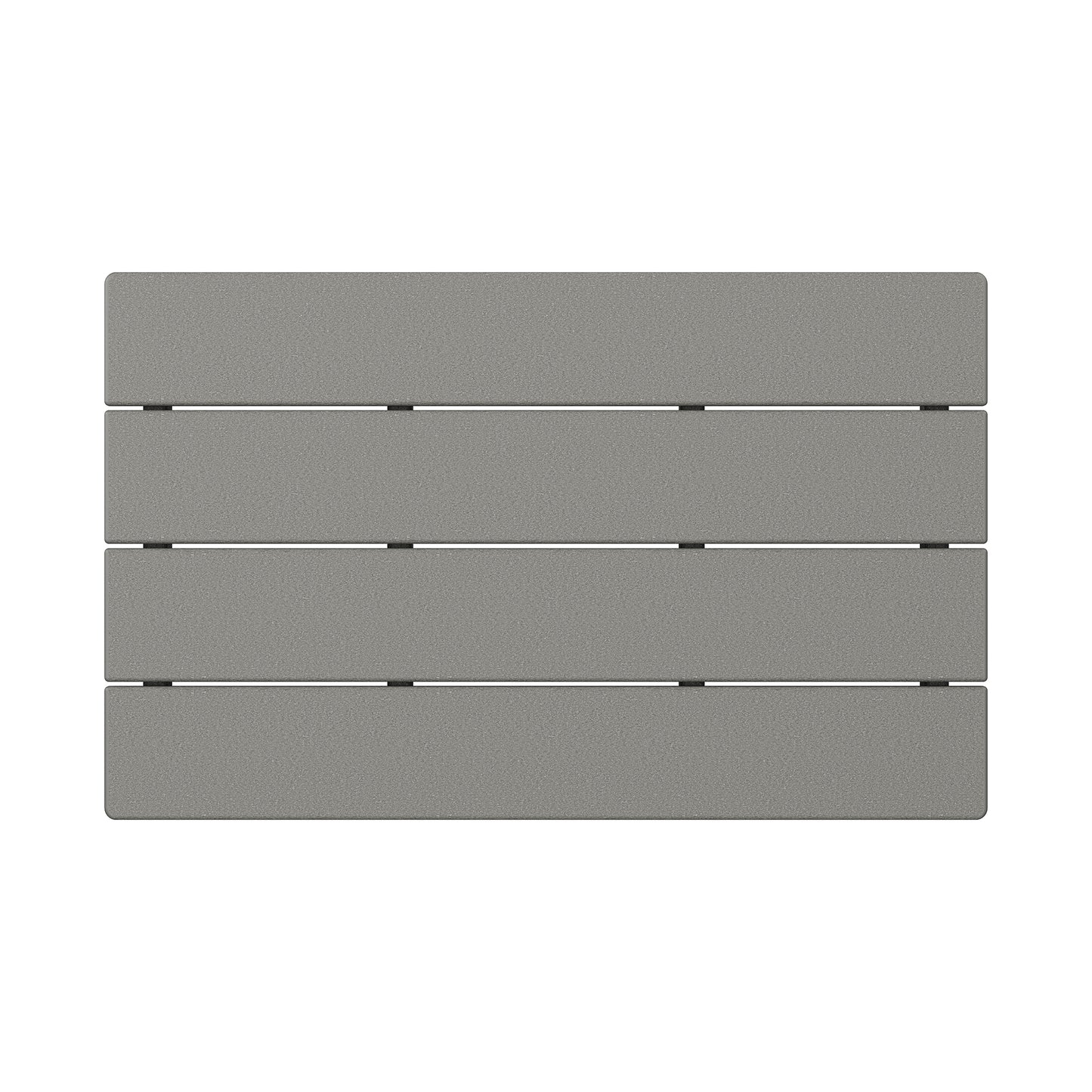 POLYWOOD Lakeside gray coffee table with rectangular design and four horizontal slats.